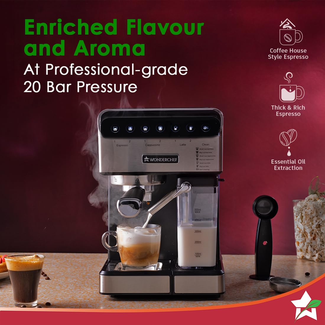 Wonderchef Regenta LCD Panel Coffee Maker
