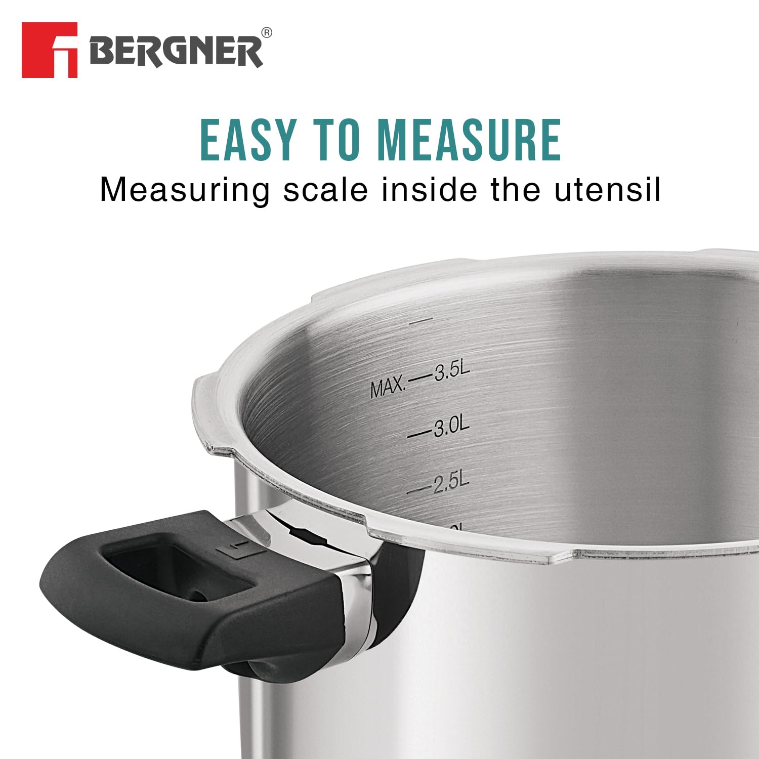 Complete Bergner pressure cooking combo featuring dual cookers common lid and vegetable steamer