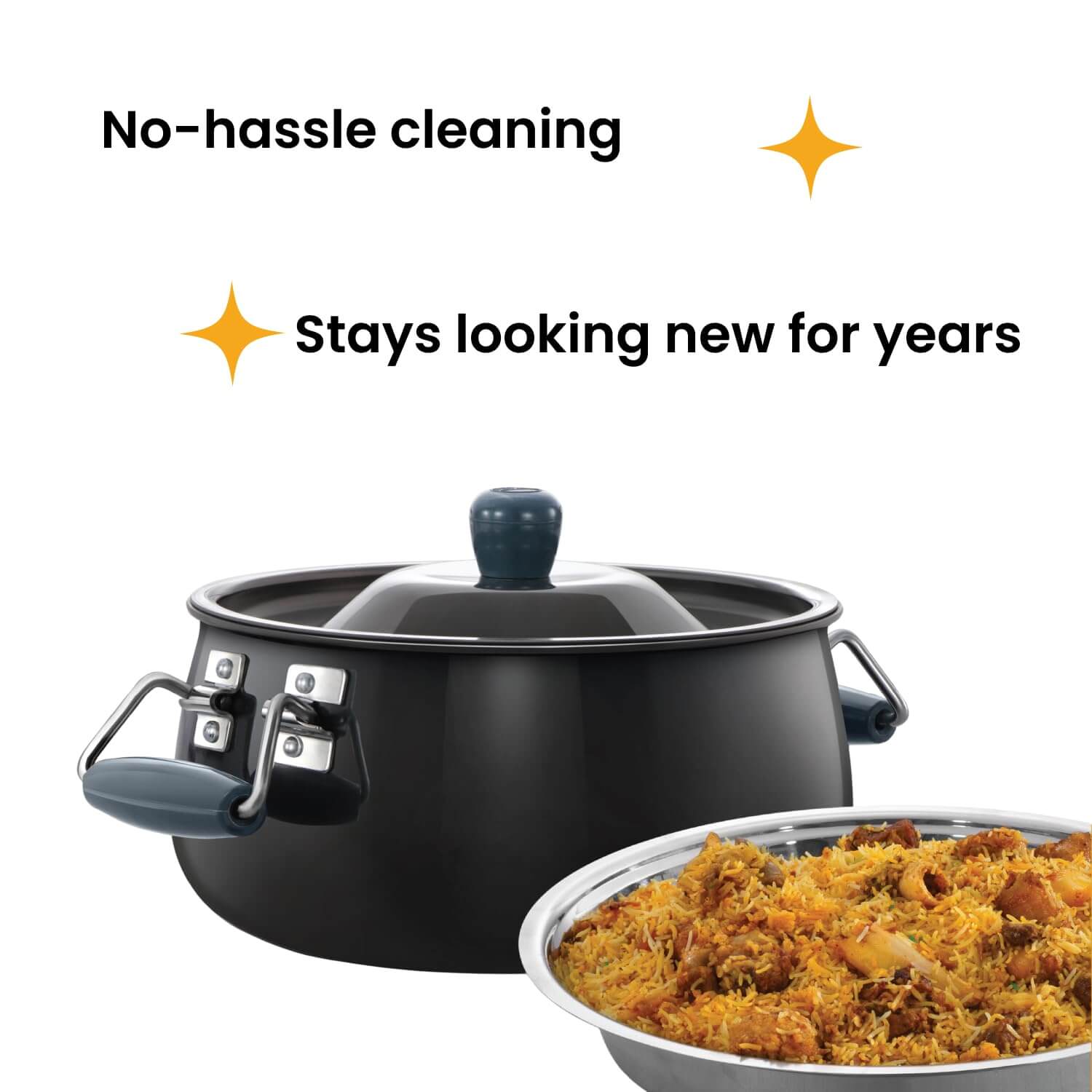 Hawkins BigBoy 8L handi for authentic dum biryani preparation