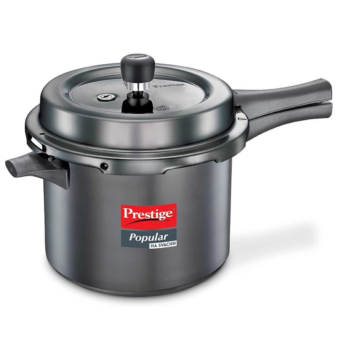 Prestige Popular Svachh Hard Anodised Outer Lid Pressure Cooker - Black