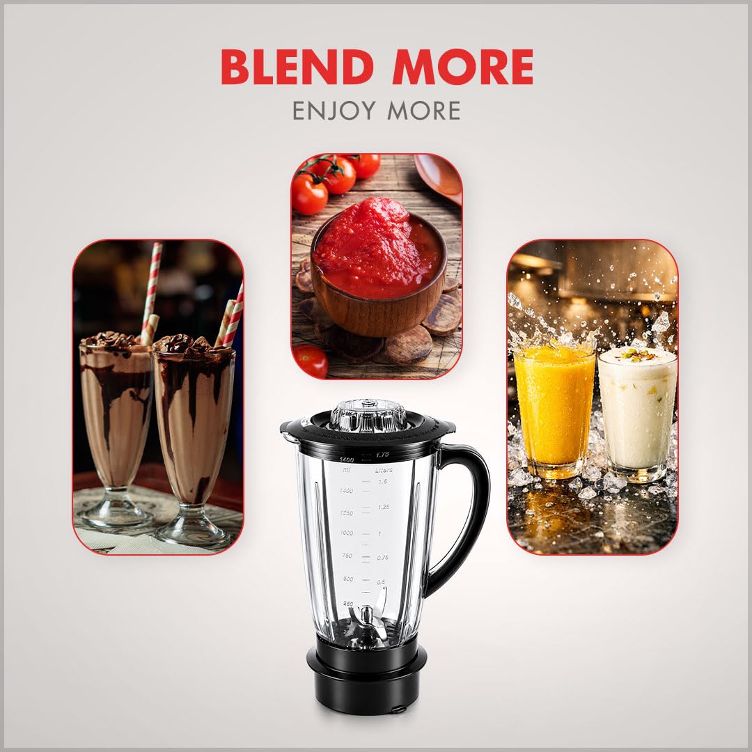 Sujata Original Plastic Juicer Jar 1750ml - Compatible with 900W Models Only