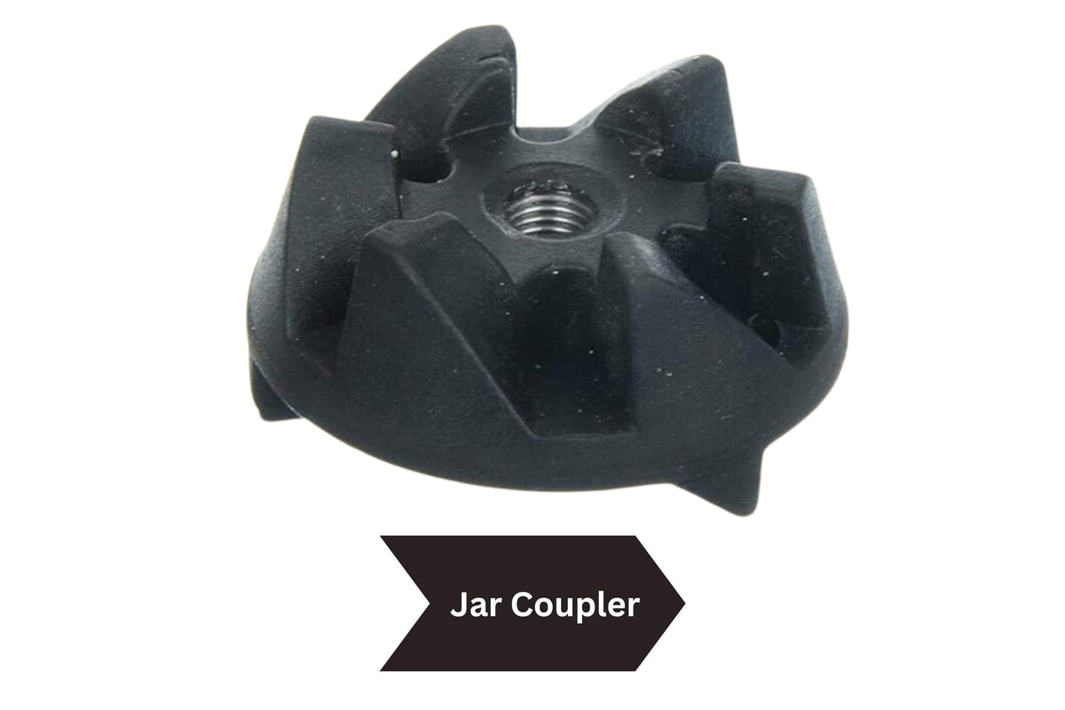 panasonic Black jar coupler on a white background