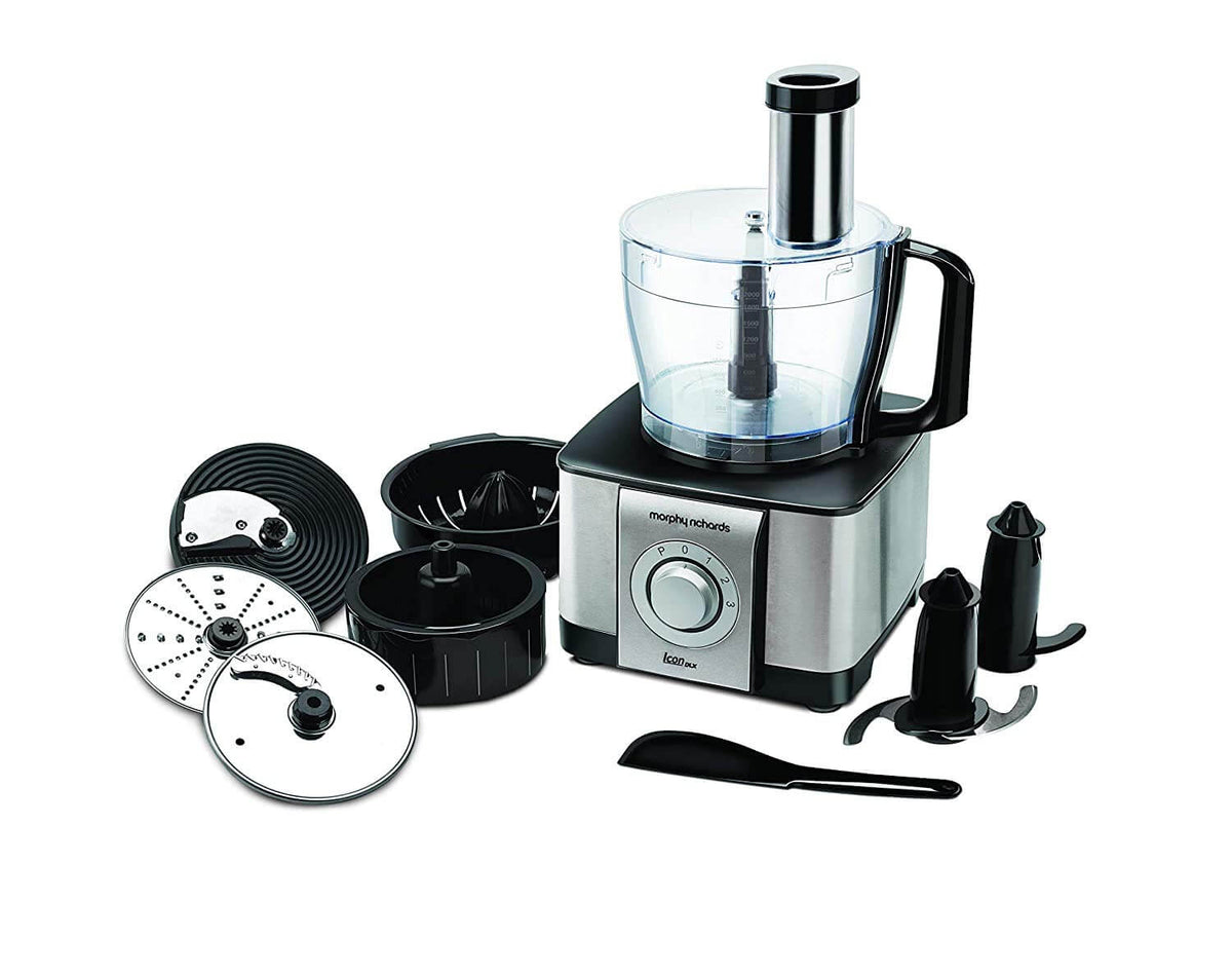 Full set of jars and attachments included with the Morphy Richards Icon DLX full set