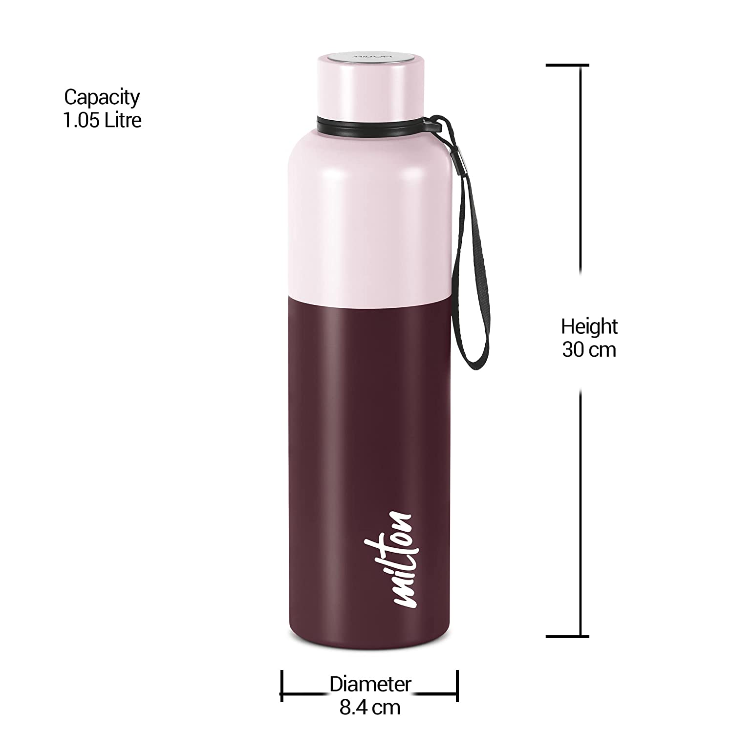 Milton Ancy 1000 Thermosteel Water Bottle, 1050 ml
