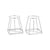 Embassy Stainless Steel Banana Plant Stand (9.5 cm x 9.5 cm x 13.3 cm, Silver, Set of 2)