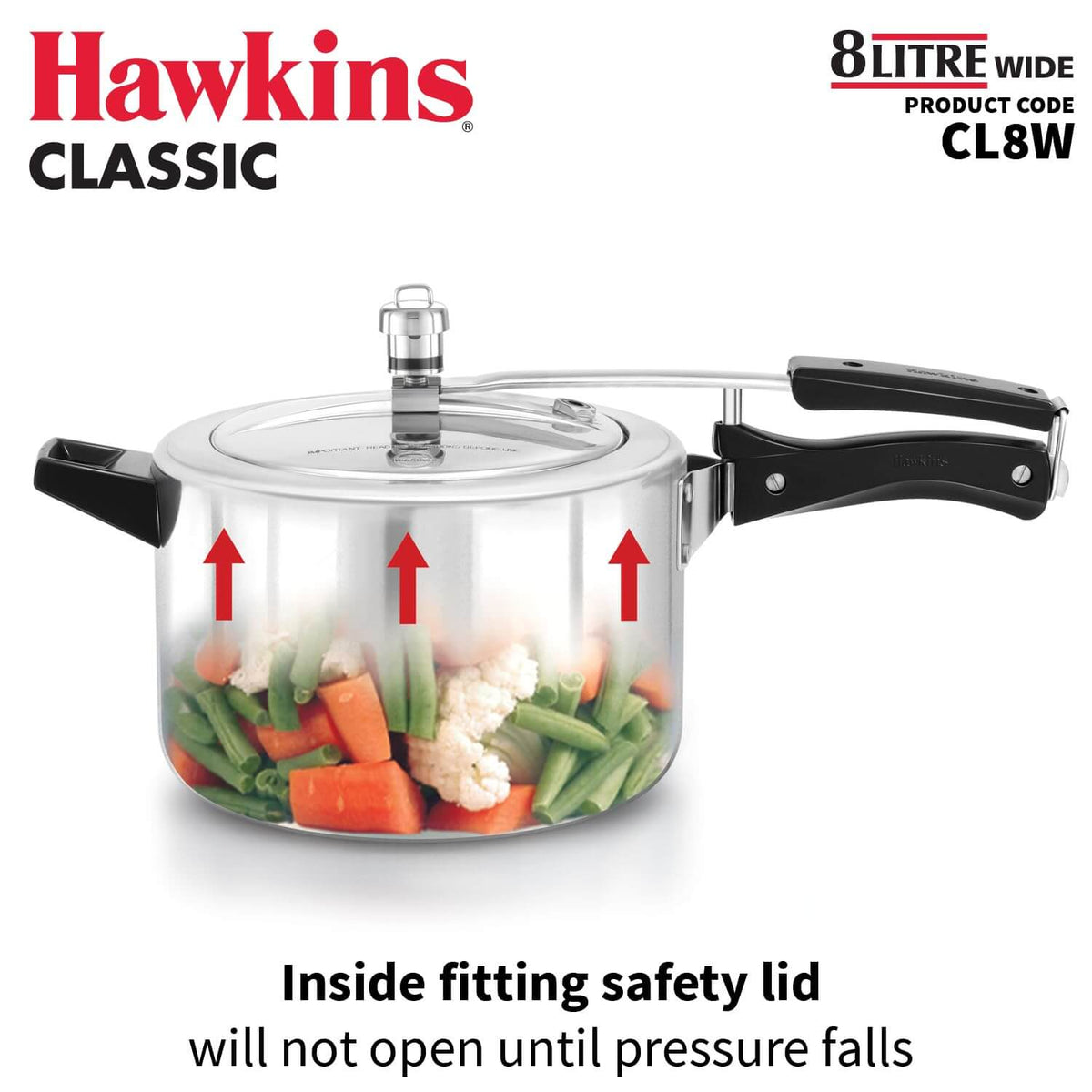 Hawkins Classic 8L Pressure Cooker CL8W cooker stamer