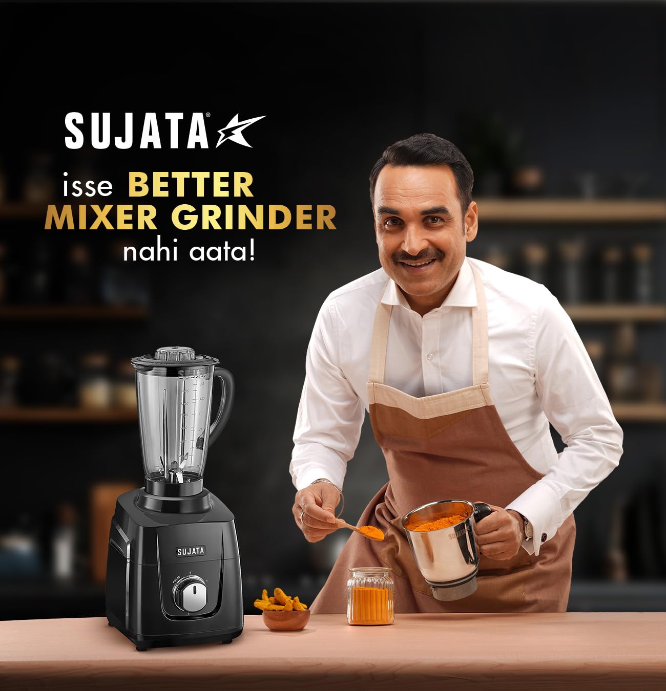 Sujata MG01 Mixer Grinder, 1000W, 3 Jars