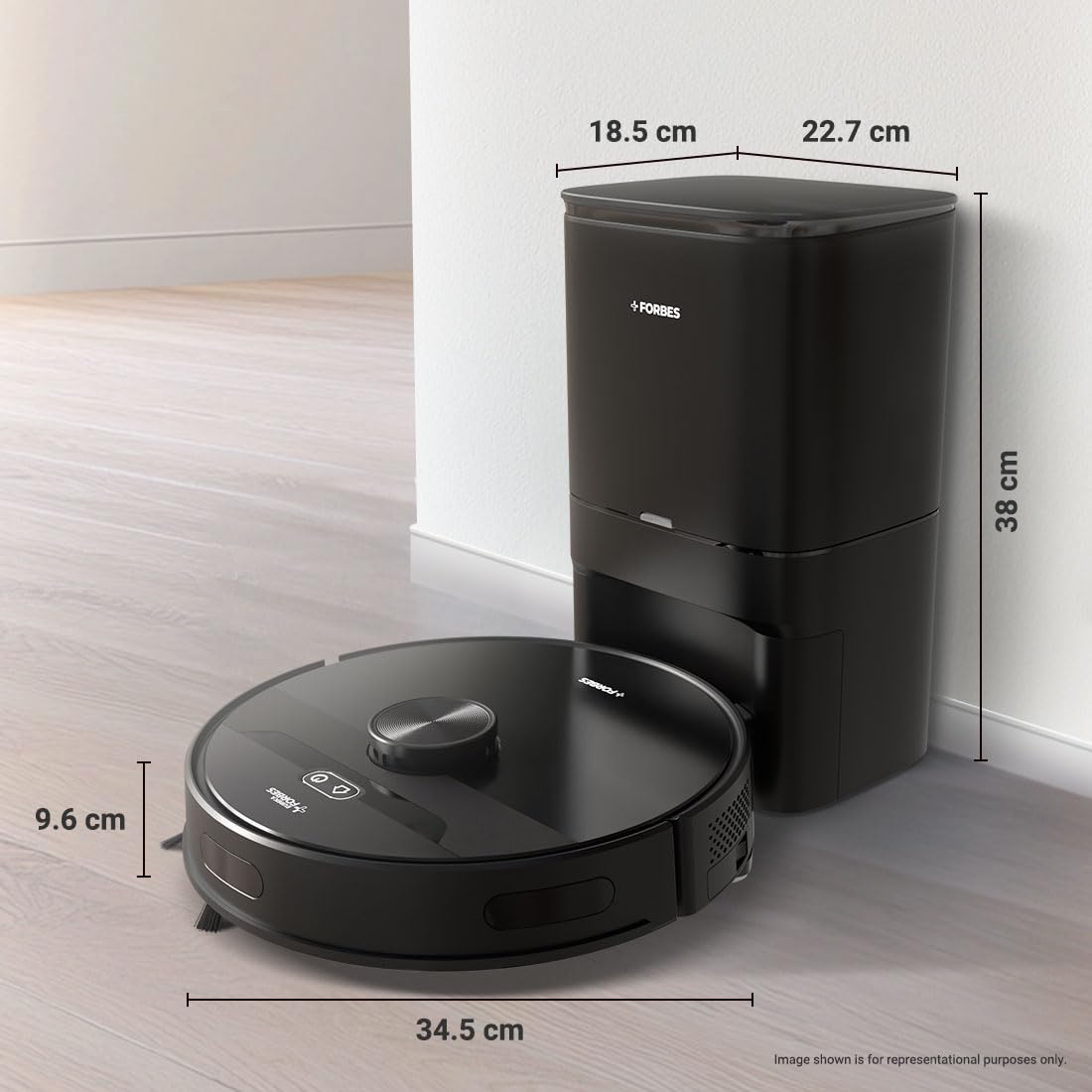 Eureka Forbes SmartClean with Auto Bin Robotic Vacuum Cleaner | 5000Pa, 65-Day Auto Bin