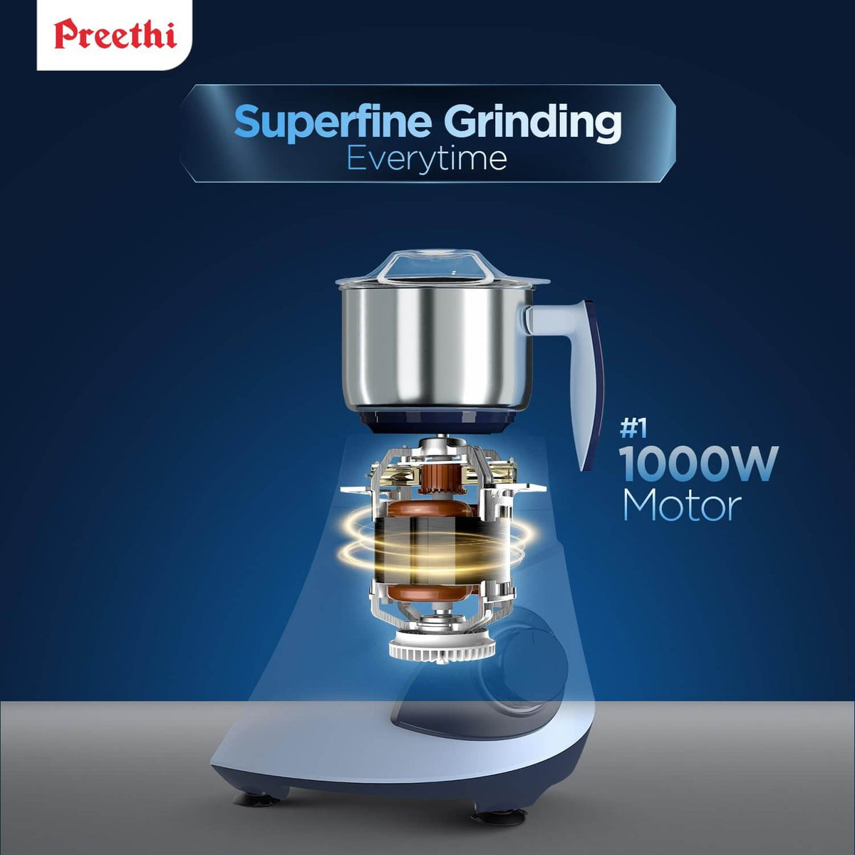 Preethi MG 281 mixer grinder 6 jars including grind store and blend carry bottles