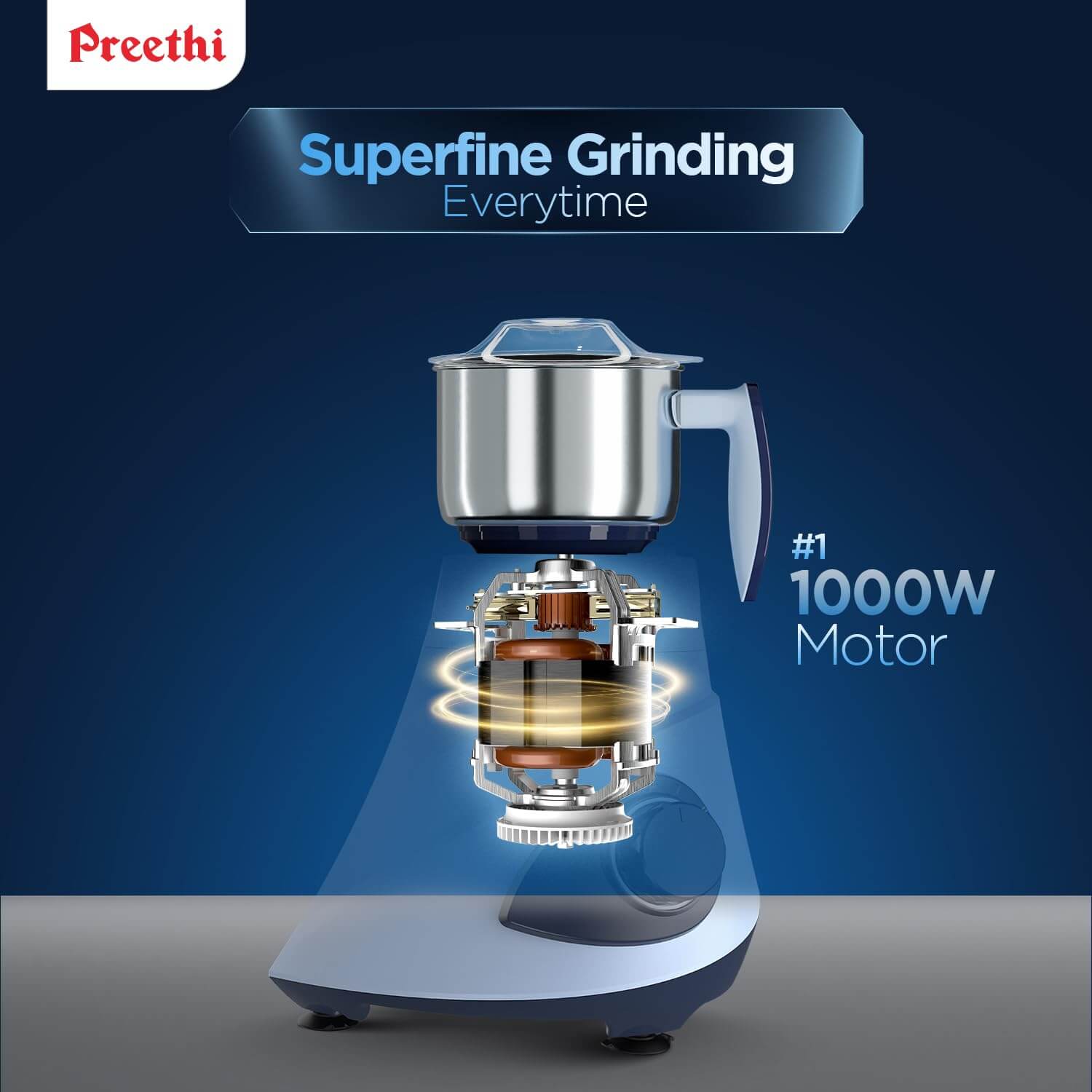 Preethi MG 281 mixer grinder 6 jars including grind store and blend carry bottles