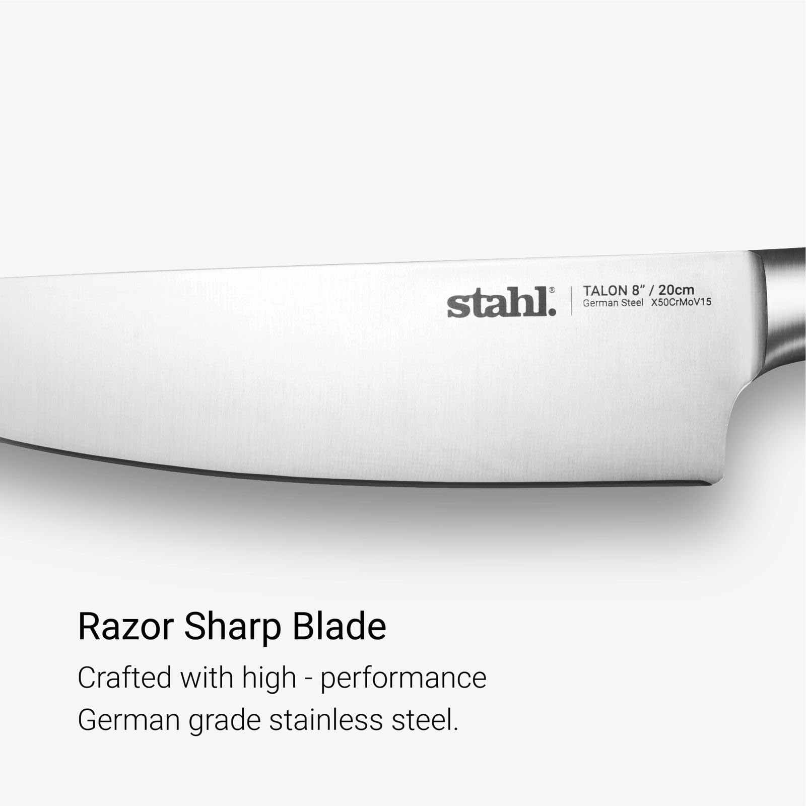 Stahl Talon Series 8-Inch Chef Knife with Walnutwood Handle, German Stainless Steel Blade