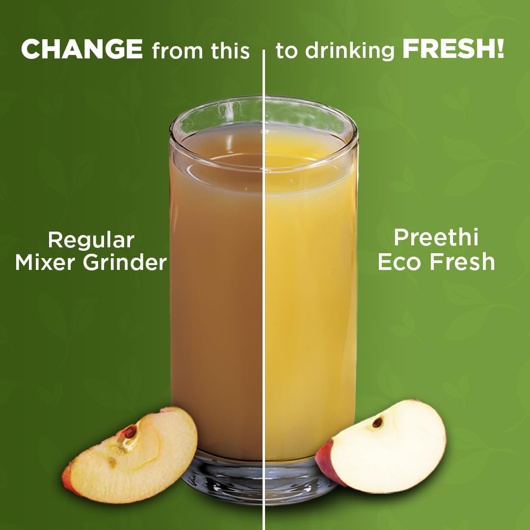 Preethi Eco Fresh MG282 750W Mixer Grinder with FoodSense Technology & 3 Jars