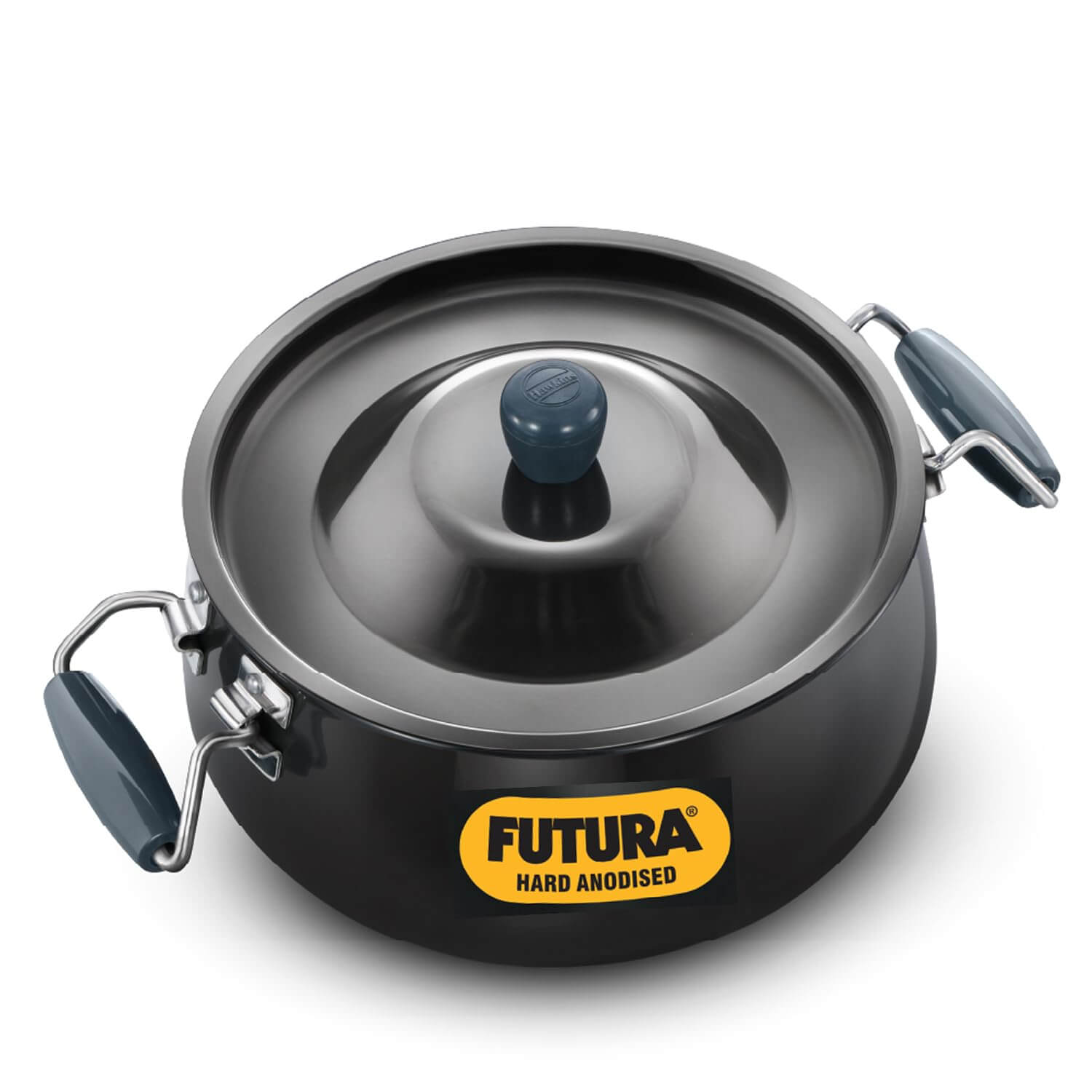 Hawkins Futura 8 litre black biryani handi with hard anodised lid