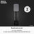Black upright fabric steamer 1650mm height with 1.7L detachable water tank and steam hose