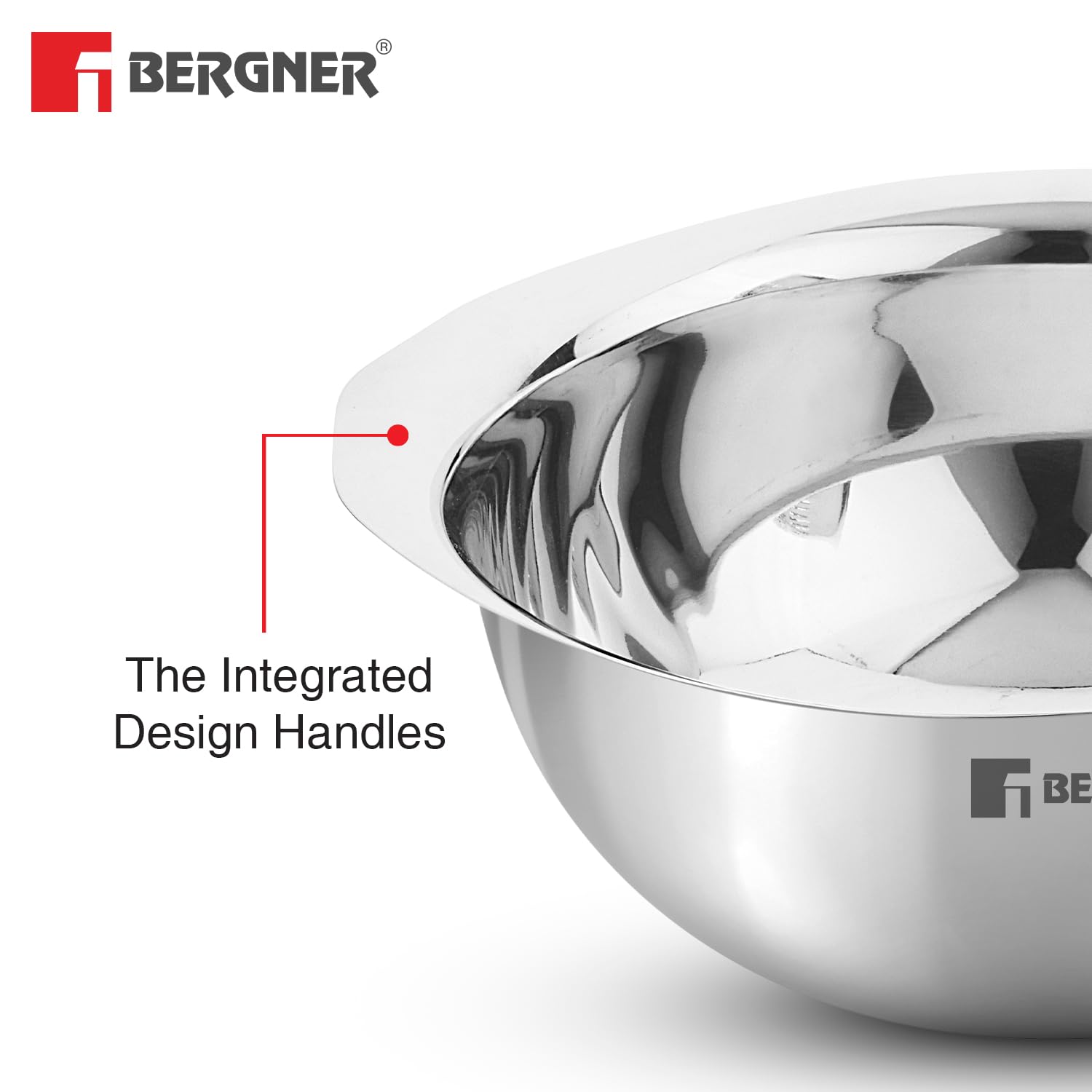 BERGNER 26cm 2-in-1 Stainless Steel Colander Bowl 3.6L