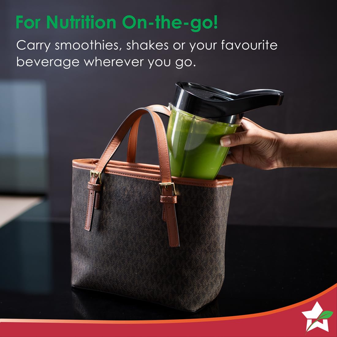 Wonderchef Nutri-blend Storm 1200W Mixer-Grinder-Blender | 100% Copper Motor | 6-Wing Blades | 2 Jars | 22000 RPM | Black