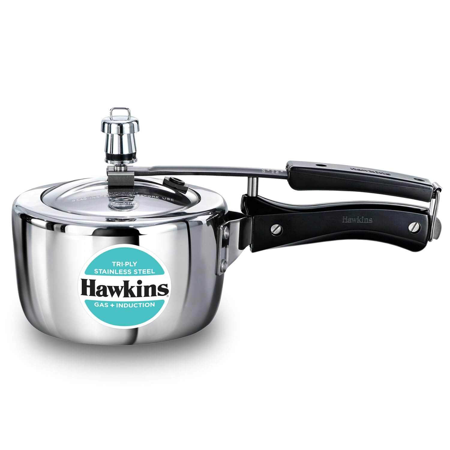 Hawkins Triply 1.5L Pressure Cooker with stainless steel construction for small households