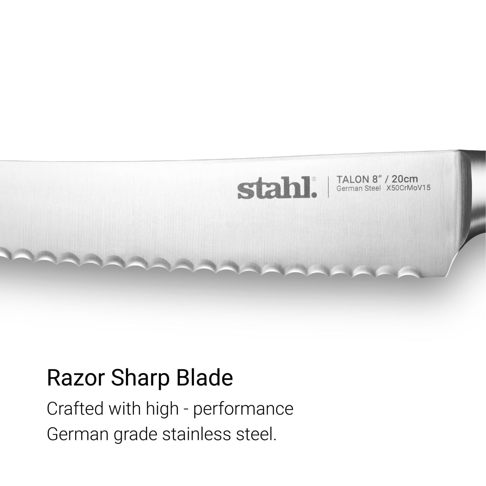 Stahl Talon Series Bread Knife, Walnutwood Handle, 8 Inches | Serrated Edge