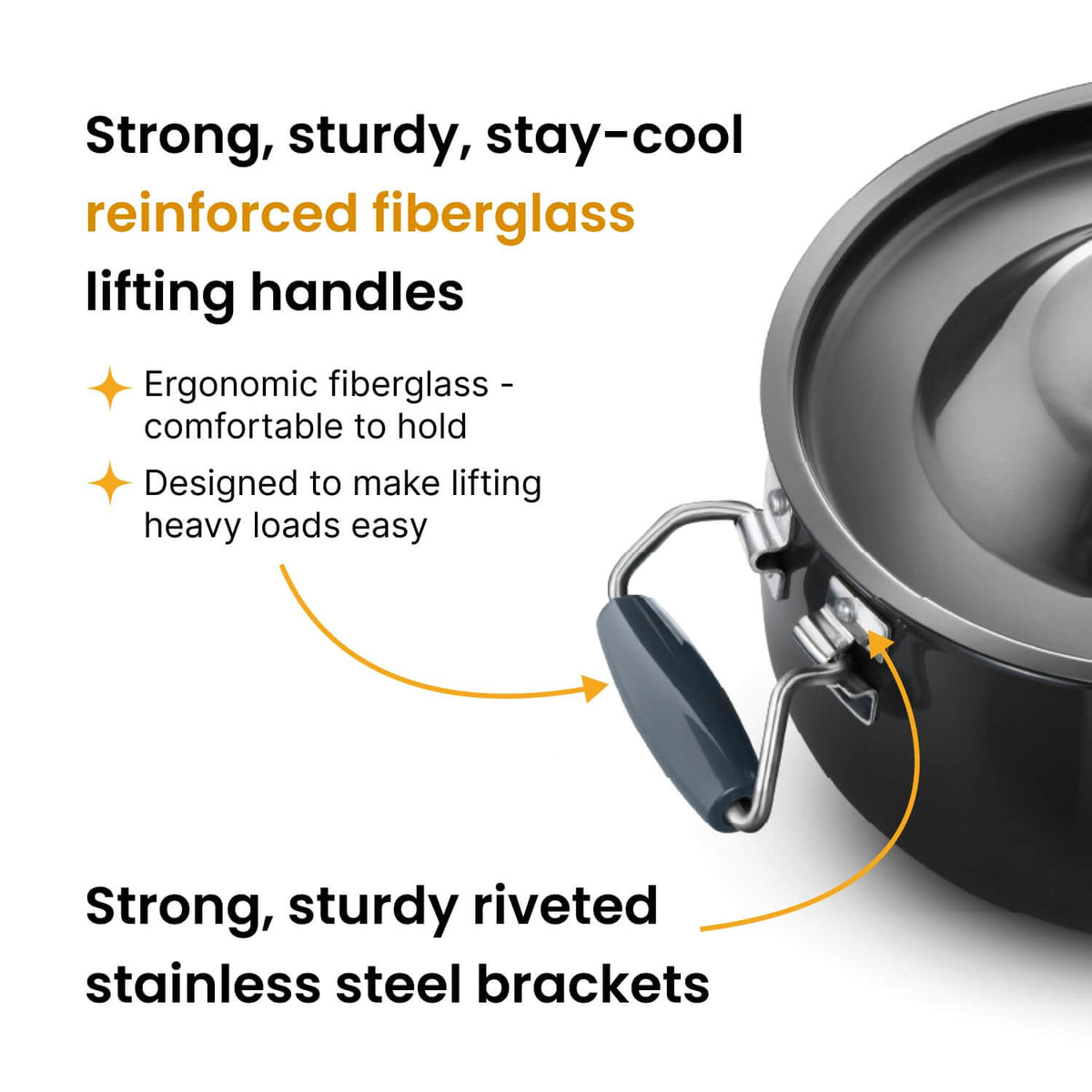 Hawkins BigBoy 8L handi for authentic dum biryani preparation with handles