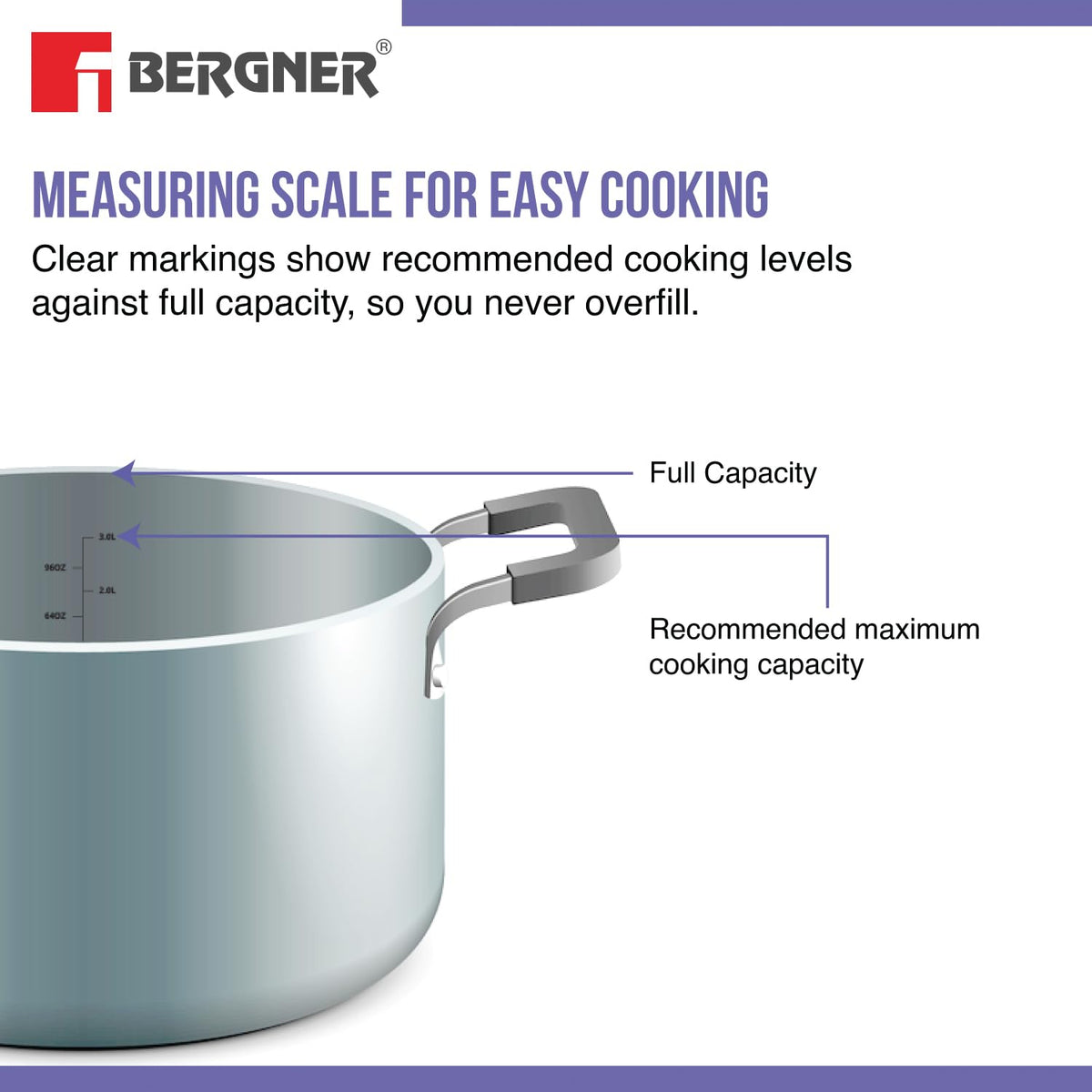 Bergner Paarth Tri-Ply Steel Pressure Cooker with Glass Lid