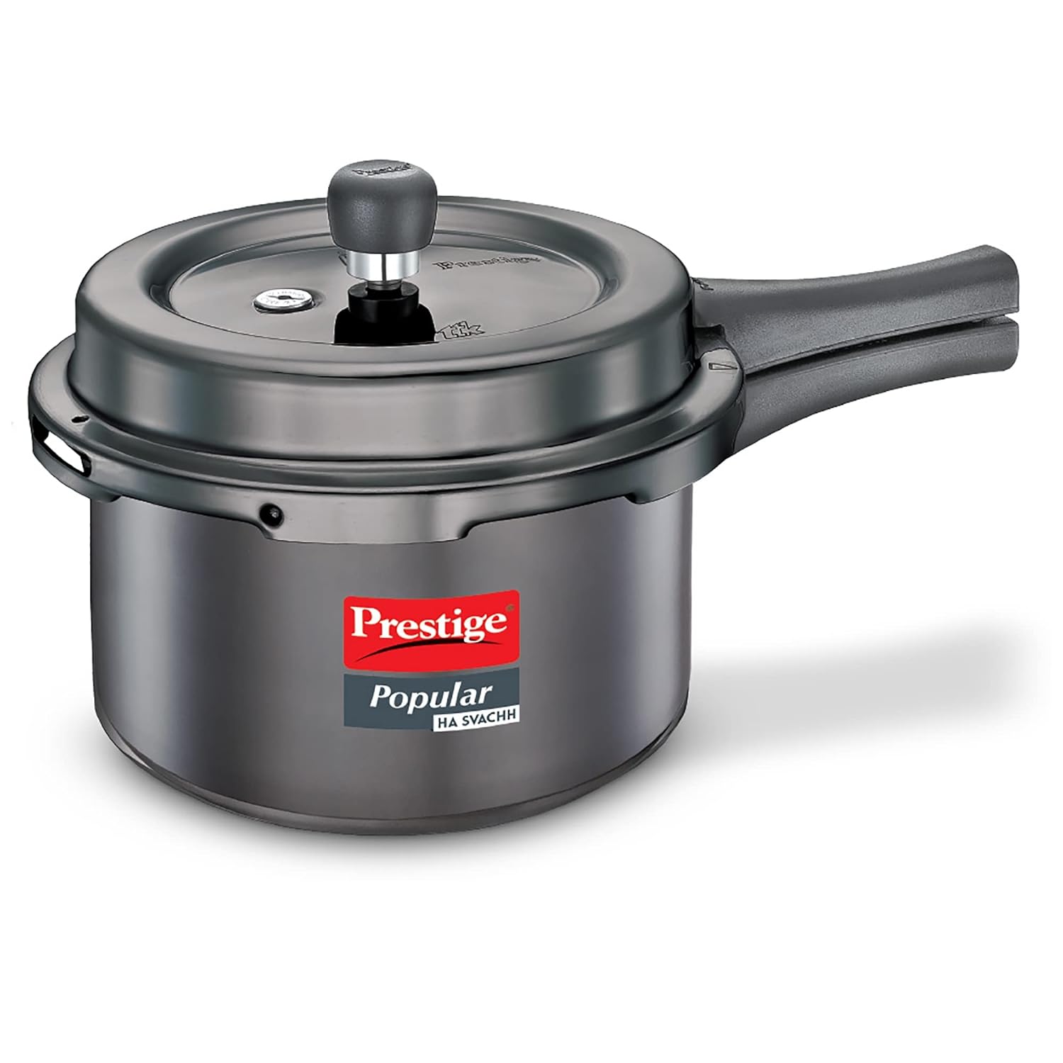 Prestige Popular Svachh Hard Anodised Outer Lid Pressure Cooker - Black
