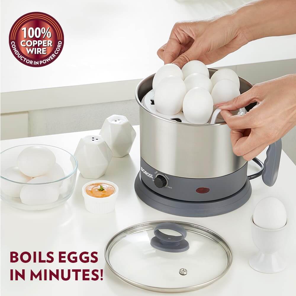 Versatile Borosil Multi Kettle showing detachable components and safety features