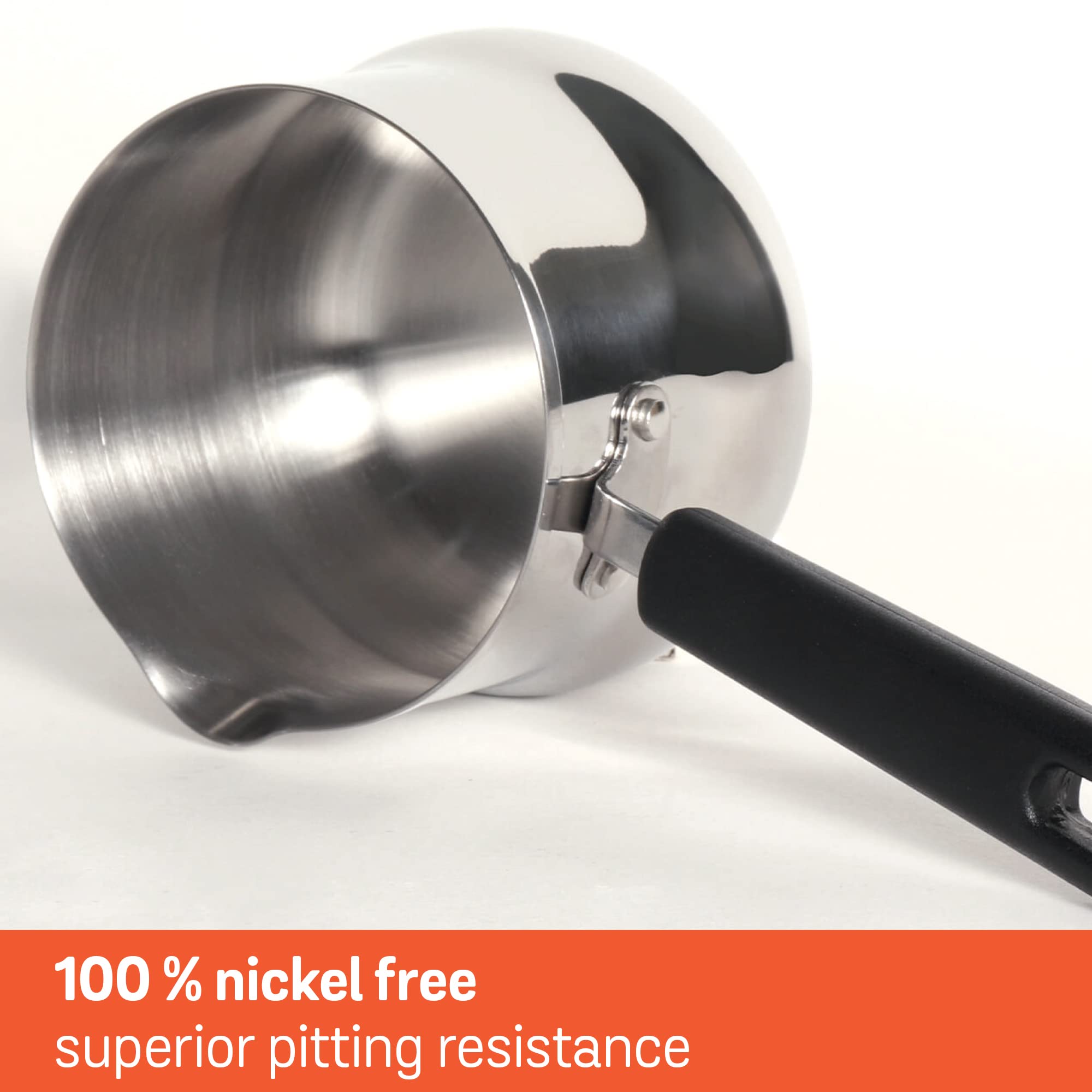 Professional Meyer mini saucepan with riveted handle ideal for baby food preparation