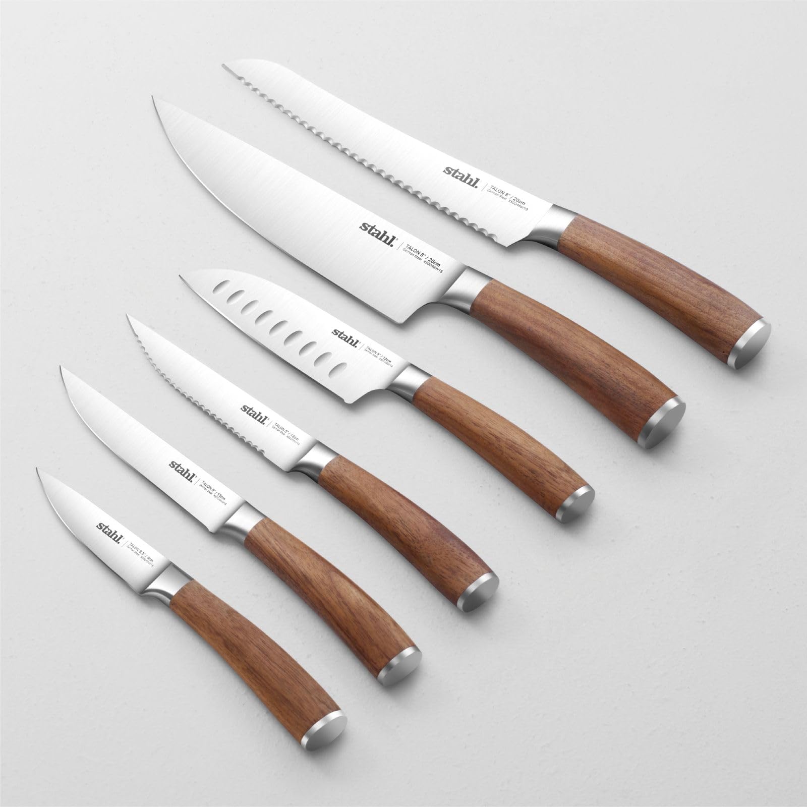 Stahl Talon Series Santoku Knife, Walnutwood Handle, 5 Inches / 13 cm