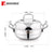 Stainless steel multi-purpose kadai set showing idli appam and steam plates