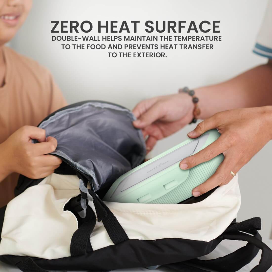 MILTON Cool Touch Epic 800 Microwave Safe Stainless Steel Tiffin Set of 2 (780ml+180ml) BPA Free