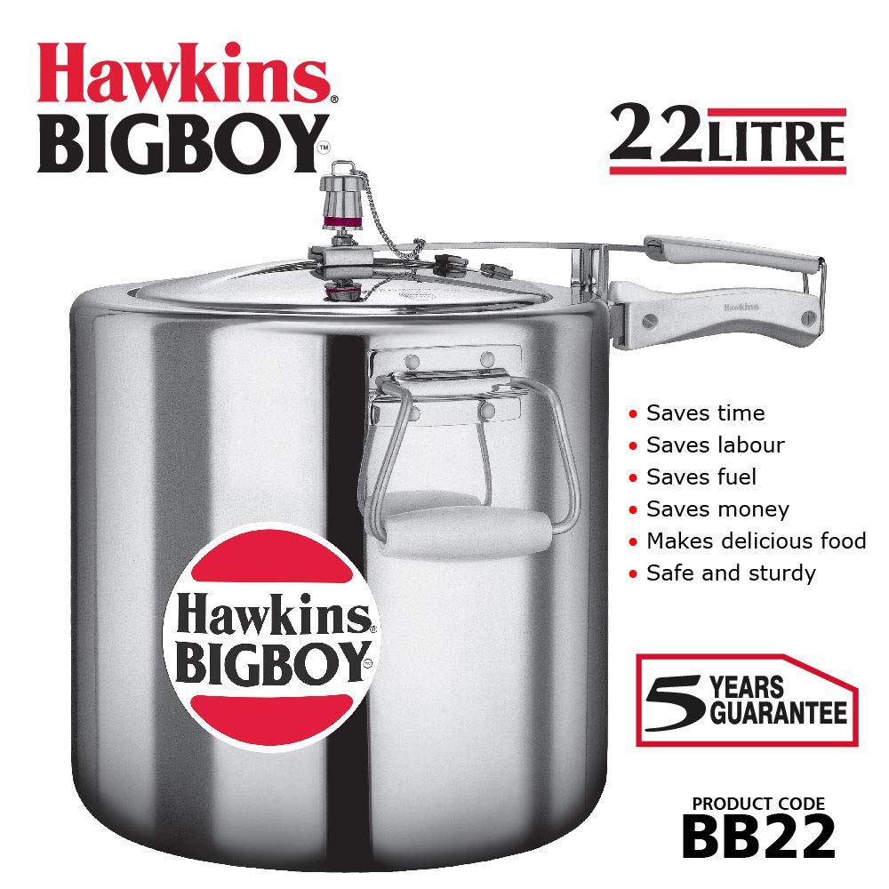 Hawkins Bigboy Aluminum Pressure Cooker - Durable, Large Capacity for Restaurants and Catering