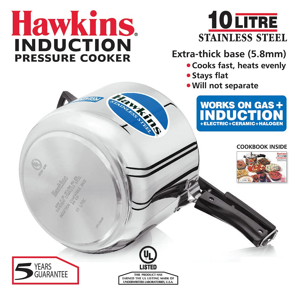 Hawkins Pressure Cooker, Stainless Steel Inner Lid Cooker