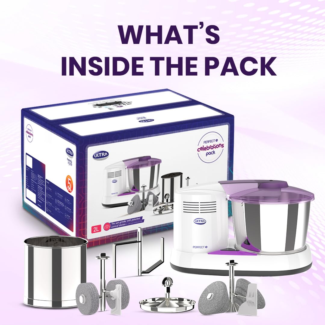 Ultra Perfect S Celebration Pack complete box contents including spatula and warranty card