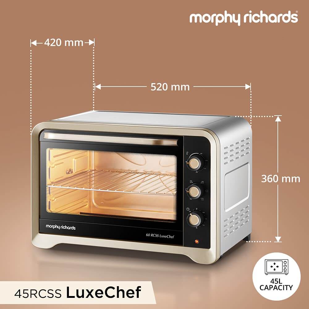 Morphy Richards LuxeChef 45L OTG with Convection & Rotisserie, Gold