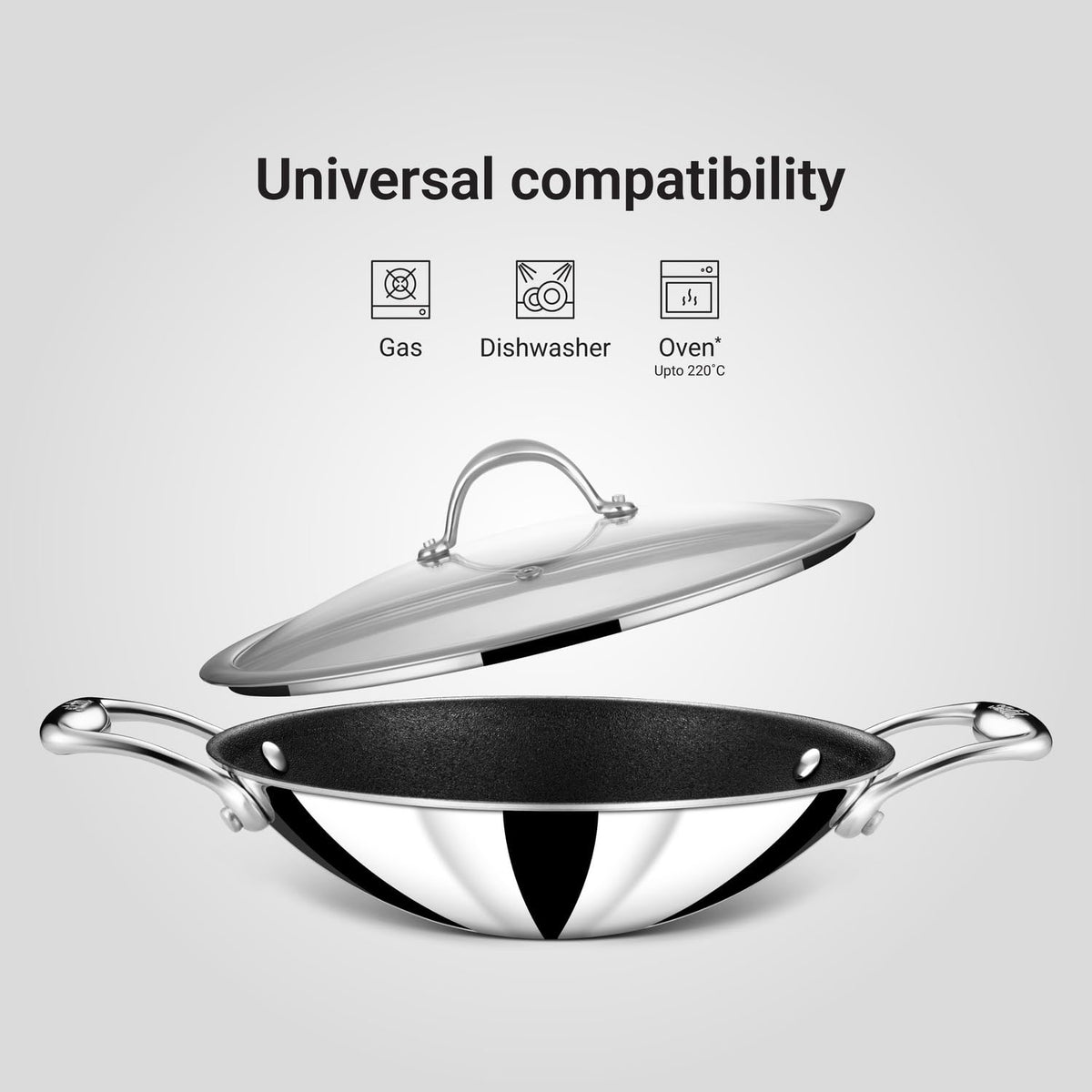 Stahl Artisan Schild 22cm appam pan made in India with 5 year warranty

