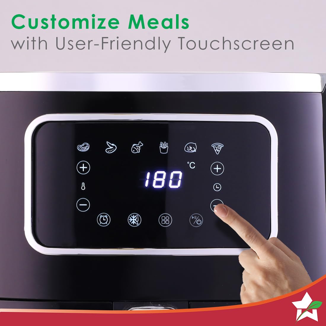 Wonderchef Platinum Plus Digital Air Fryer | 5L with Window & Light | 7 Pre-Set Options