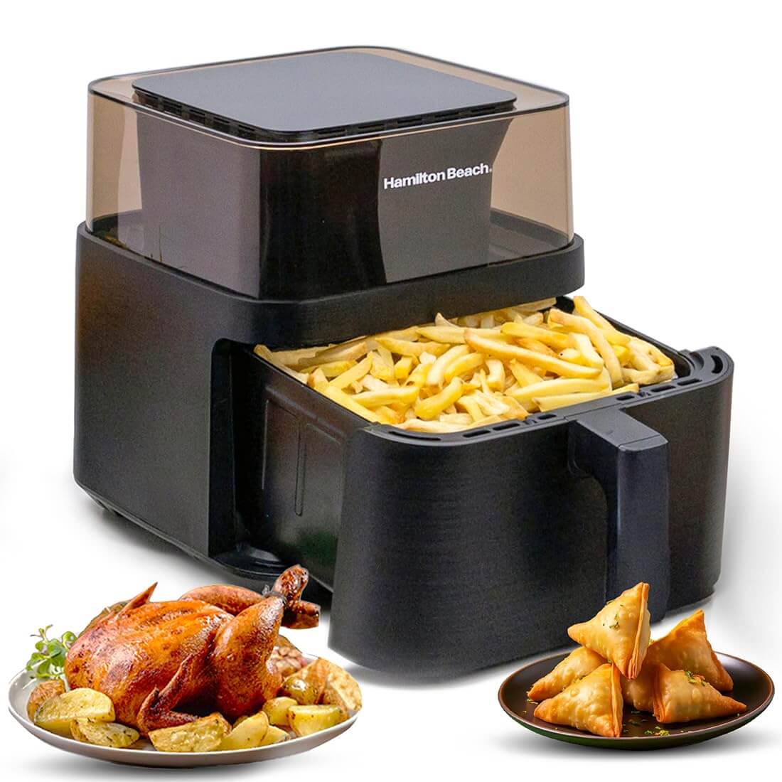 Hamilton Beach Digital Air Fryer 7.2L, 1700W, 360° View, 12 Presets, Touch Controls