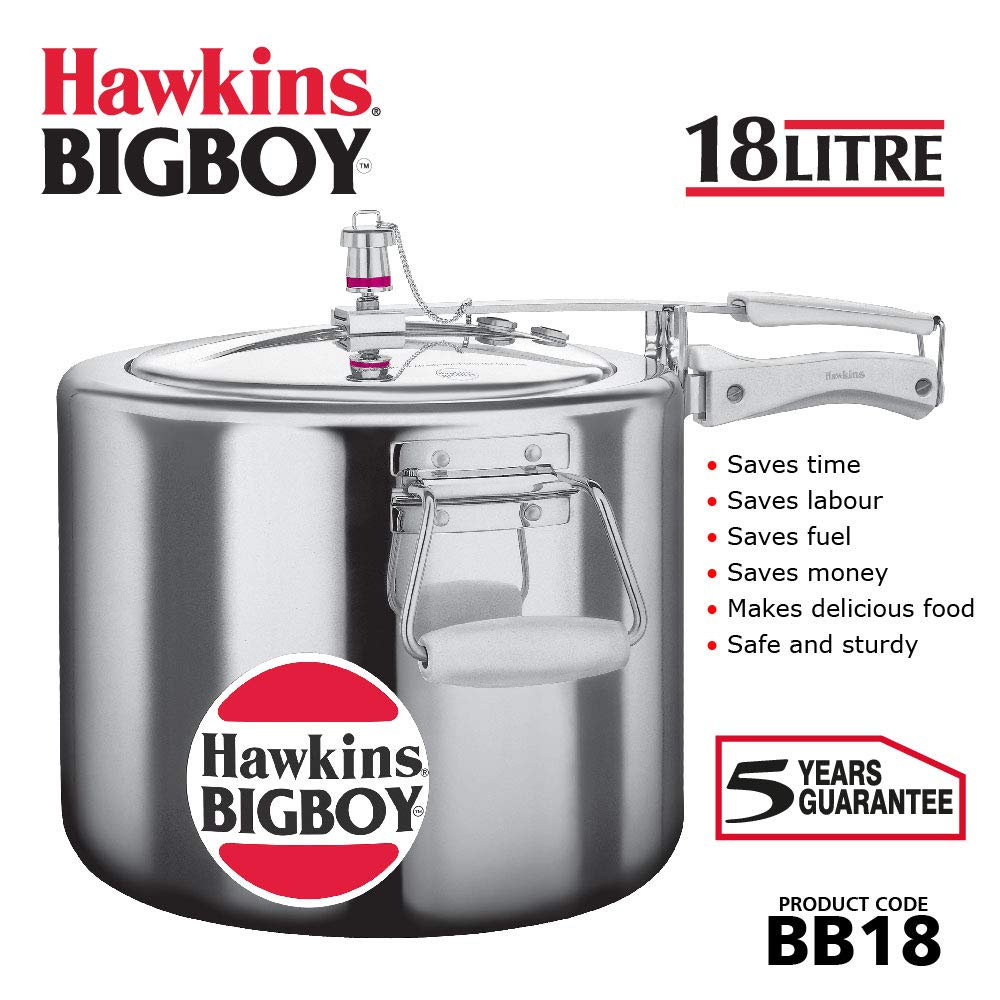 Hawkins Bigboy Aluminum Pressure Cooker - Durable, Large Capacity for Restaurants and Catering