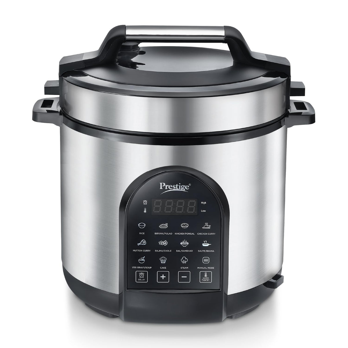 Prestige Smart Cook 6 liter electric cooker with stainless steel bowl and digital display