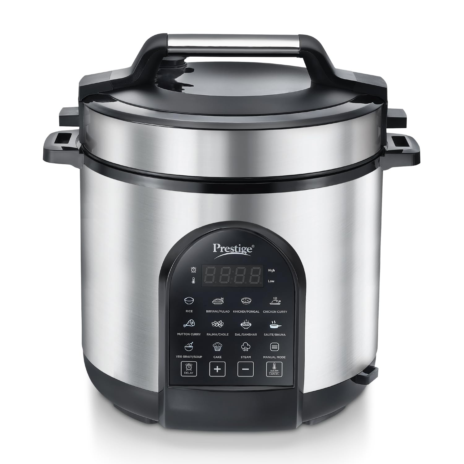 Prestige Smart Cook 6 liter electric cooker with stainless steel bowl and digital display