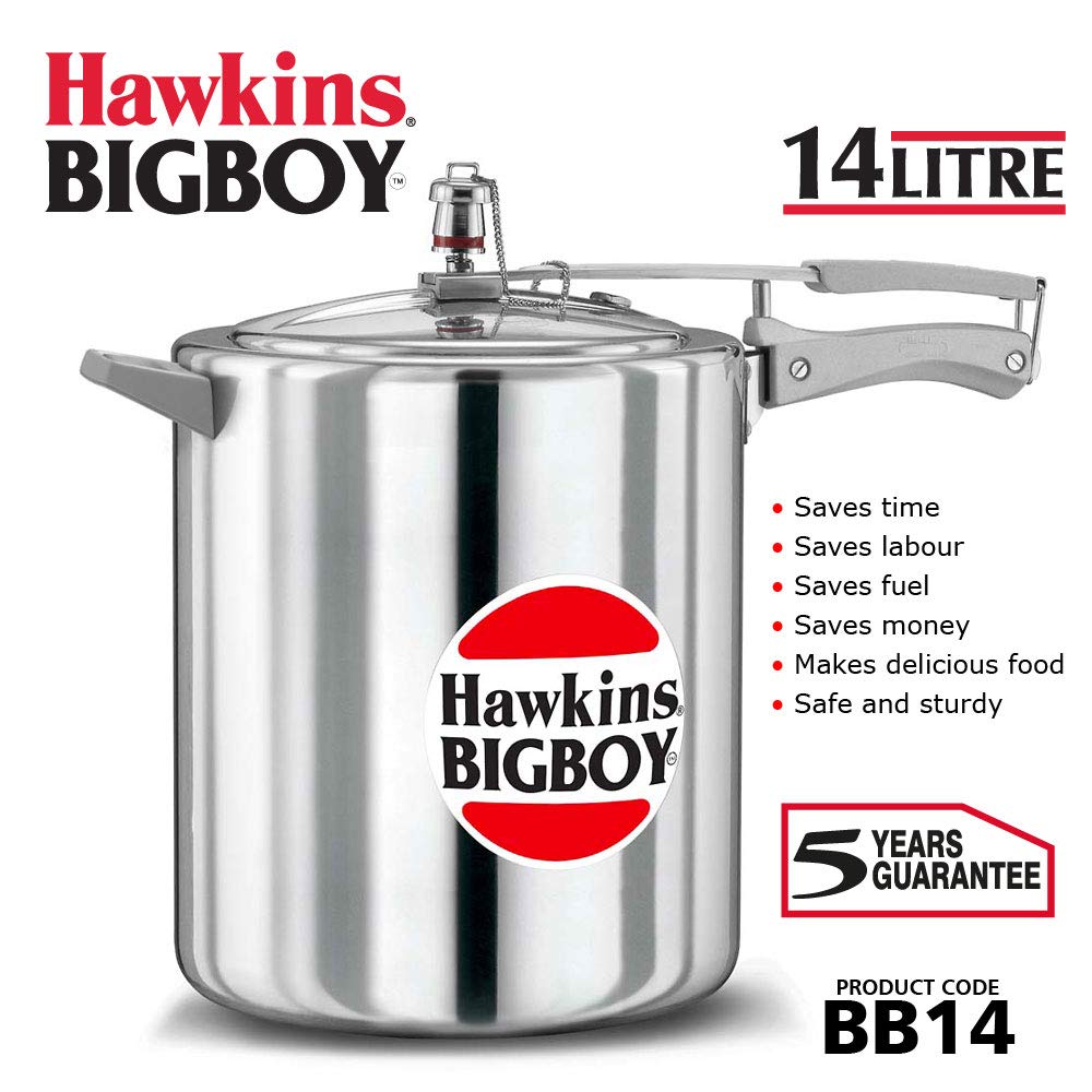 Hawkins Bigboy Aluminum Pressure Cooker - Durable, Large Capacity for Restaurants and Catering