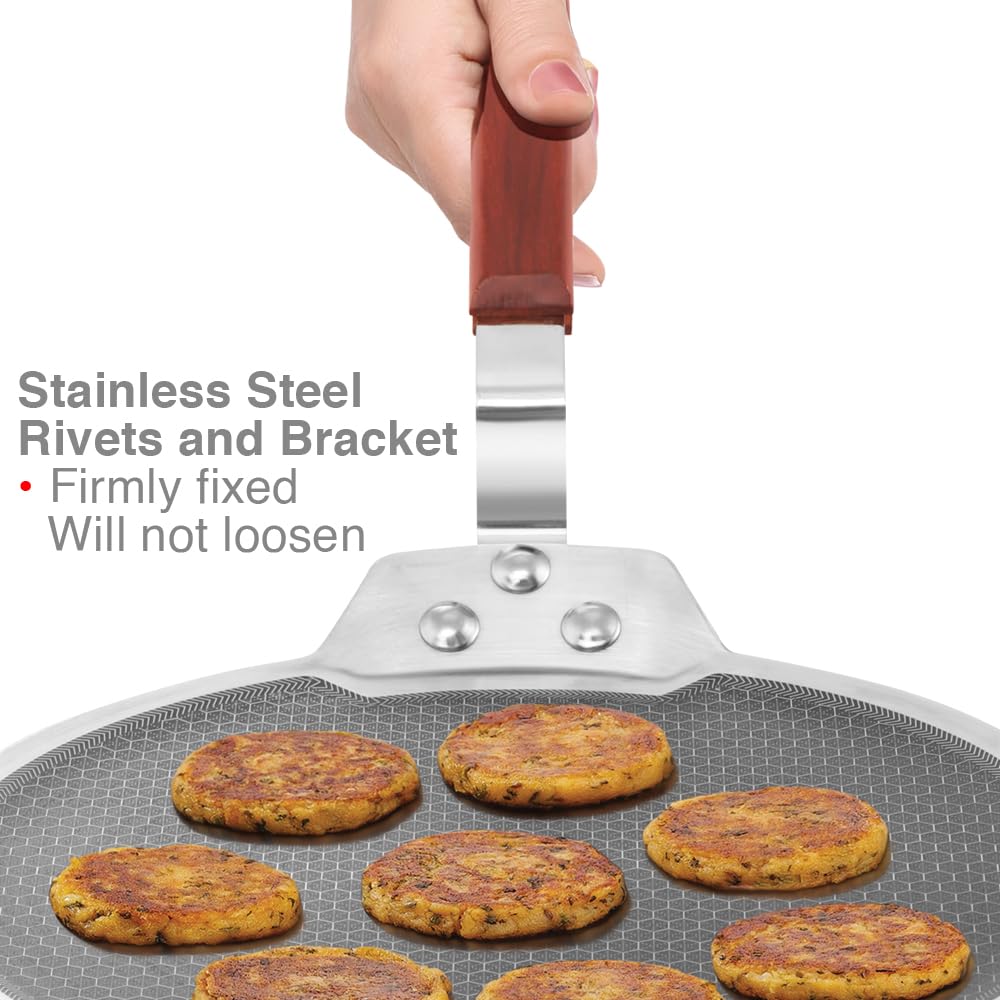 Versatile 30cm nonstick tawa for making dosas, parathas, pancakes on gas and induction cooktops
