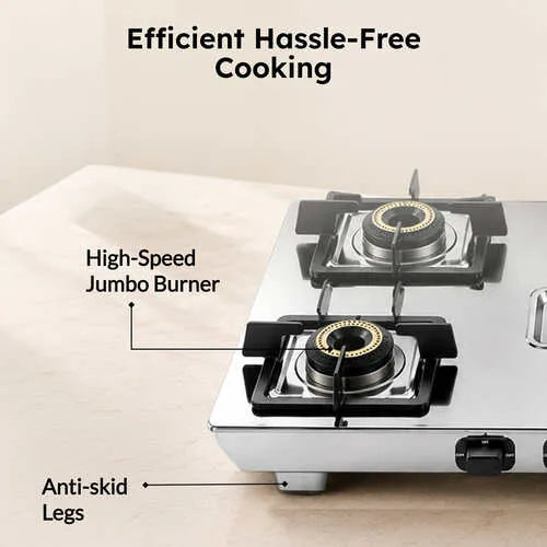 Prestige Stellora gas stove removable spill tray being wiped clean