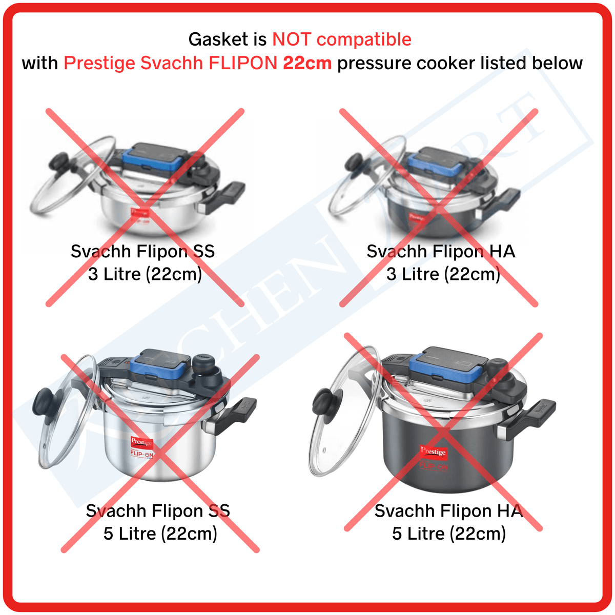 Prestige Gasket Replacement Seal Ring for 22cm Clipon Pressure Cookers