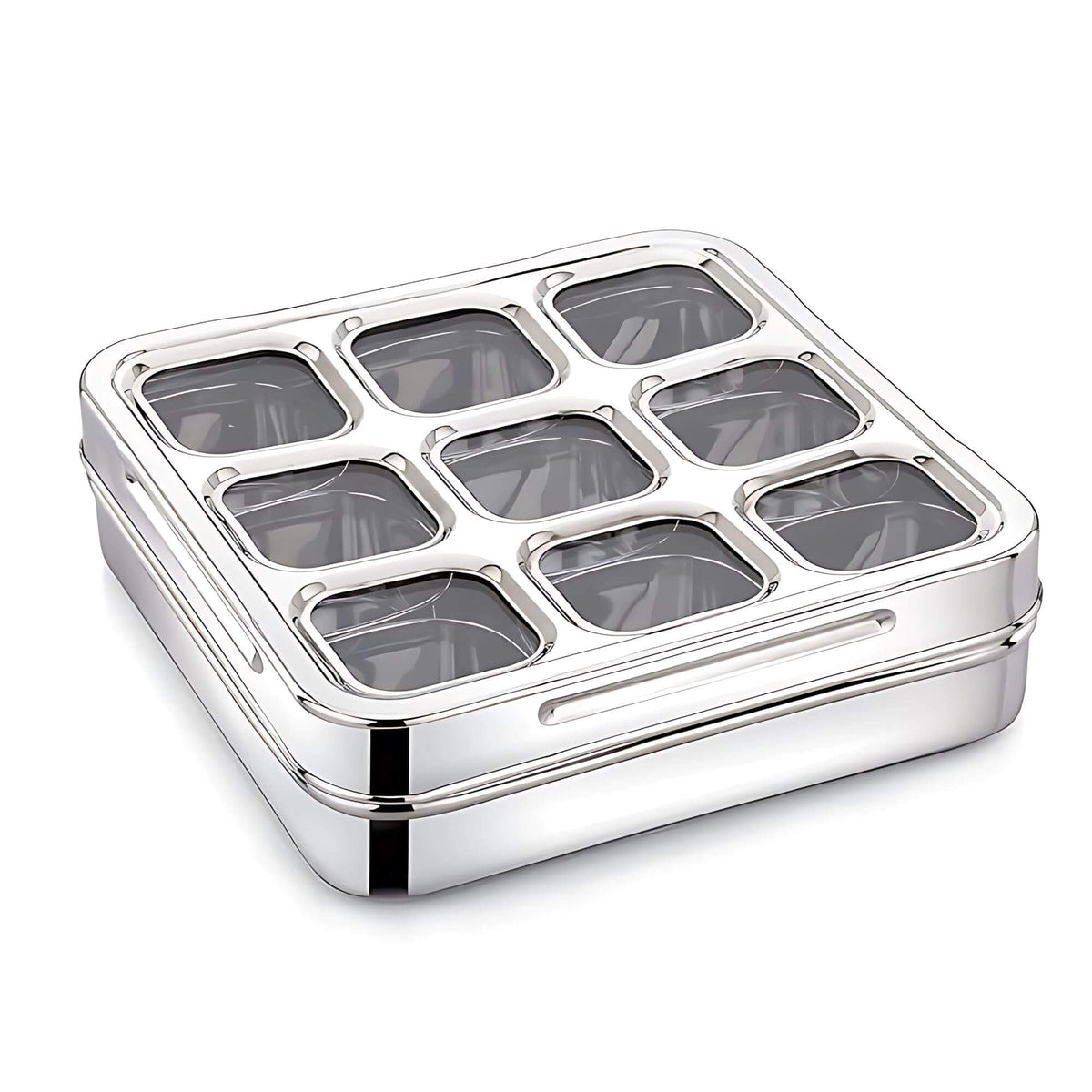 Multipurpose dry fruit and spice organizer with mirror finish