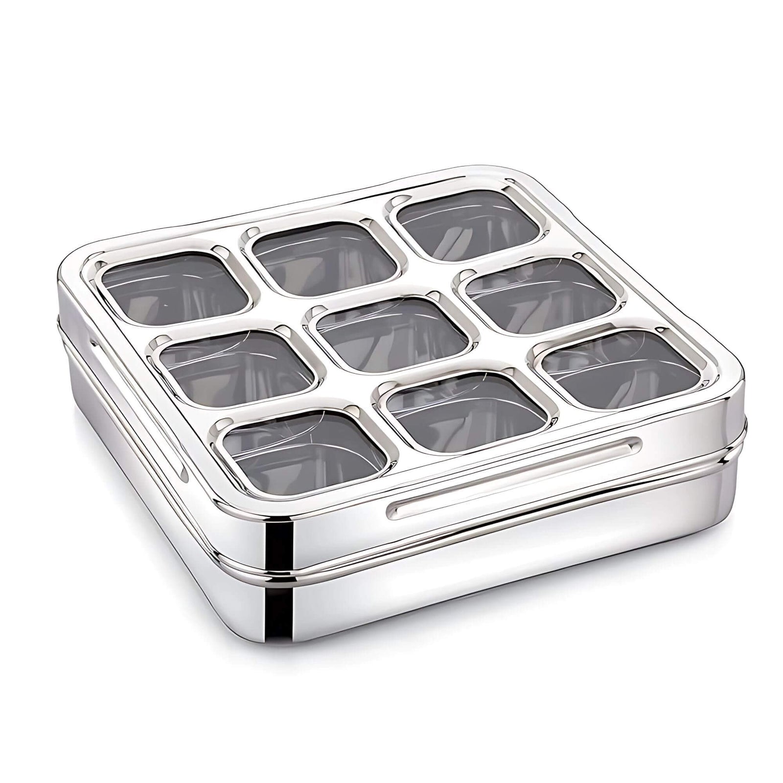 Multipurpose dry fruit and spice organizer with mirror finish