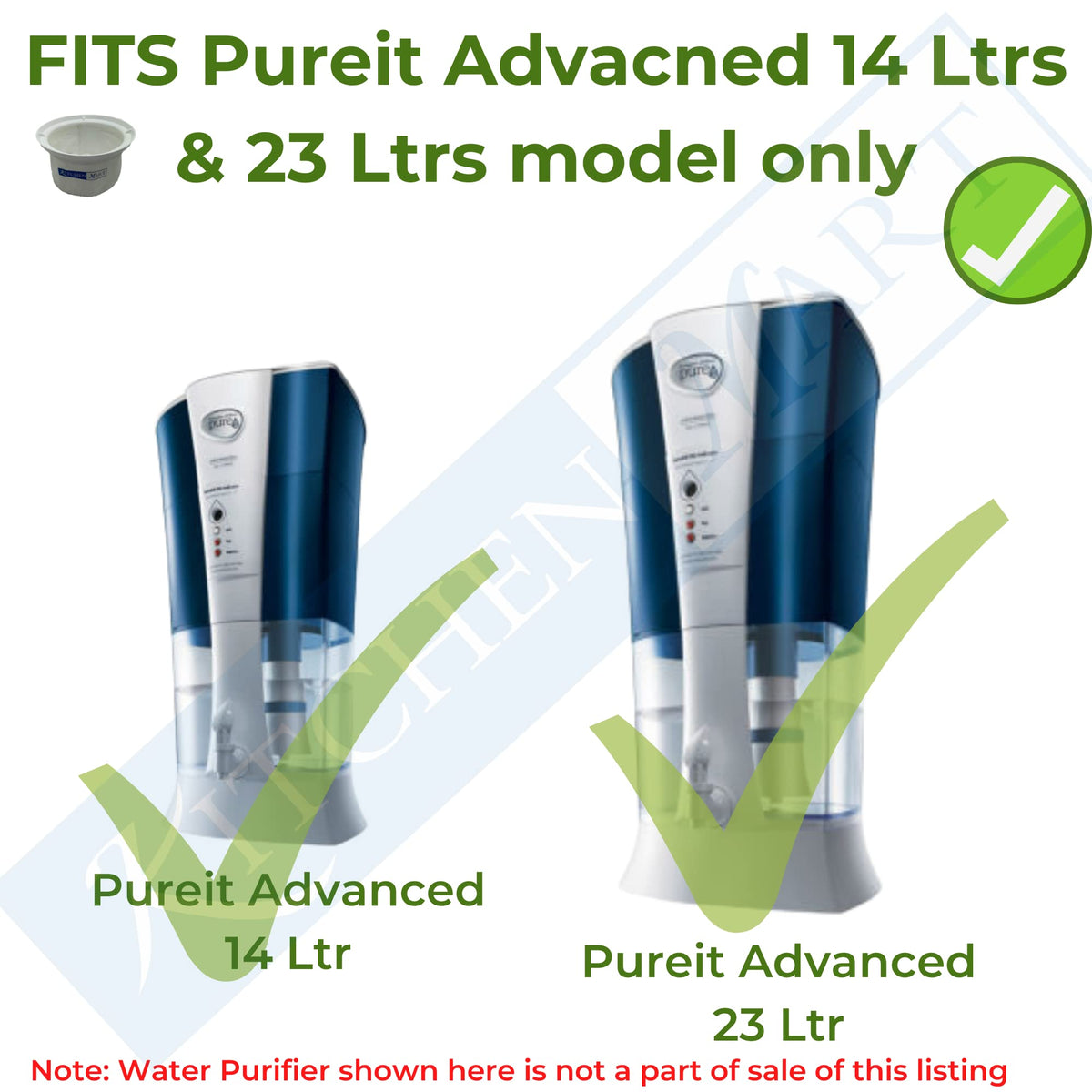 KITCHEN MART Micro Fibre Mesh for Pureit Advanced 14 Ltrs & 23 Ltrs only