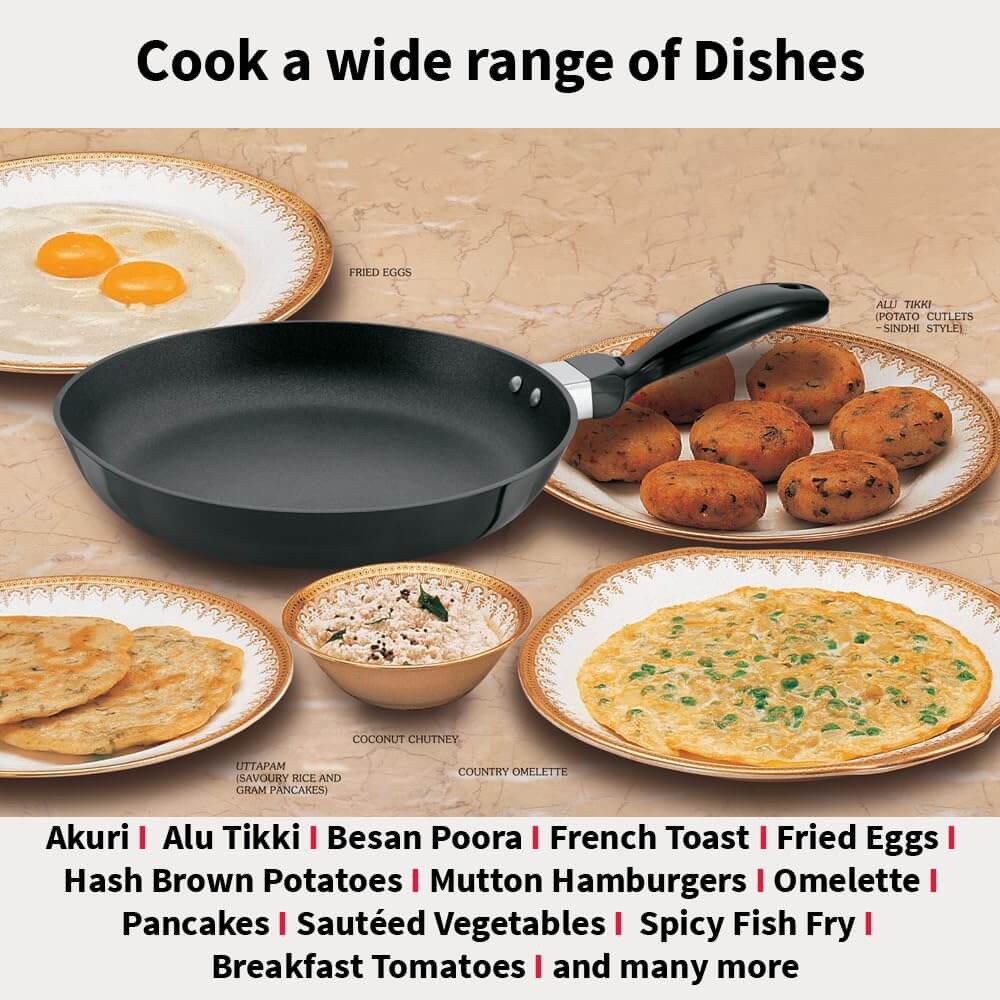 Non-Stick Cooking Pan for Pancakes, Eggs & More – 20 cm Black