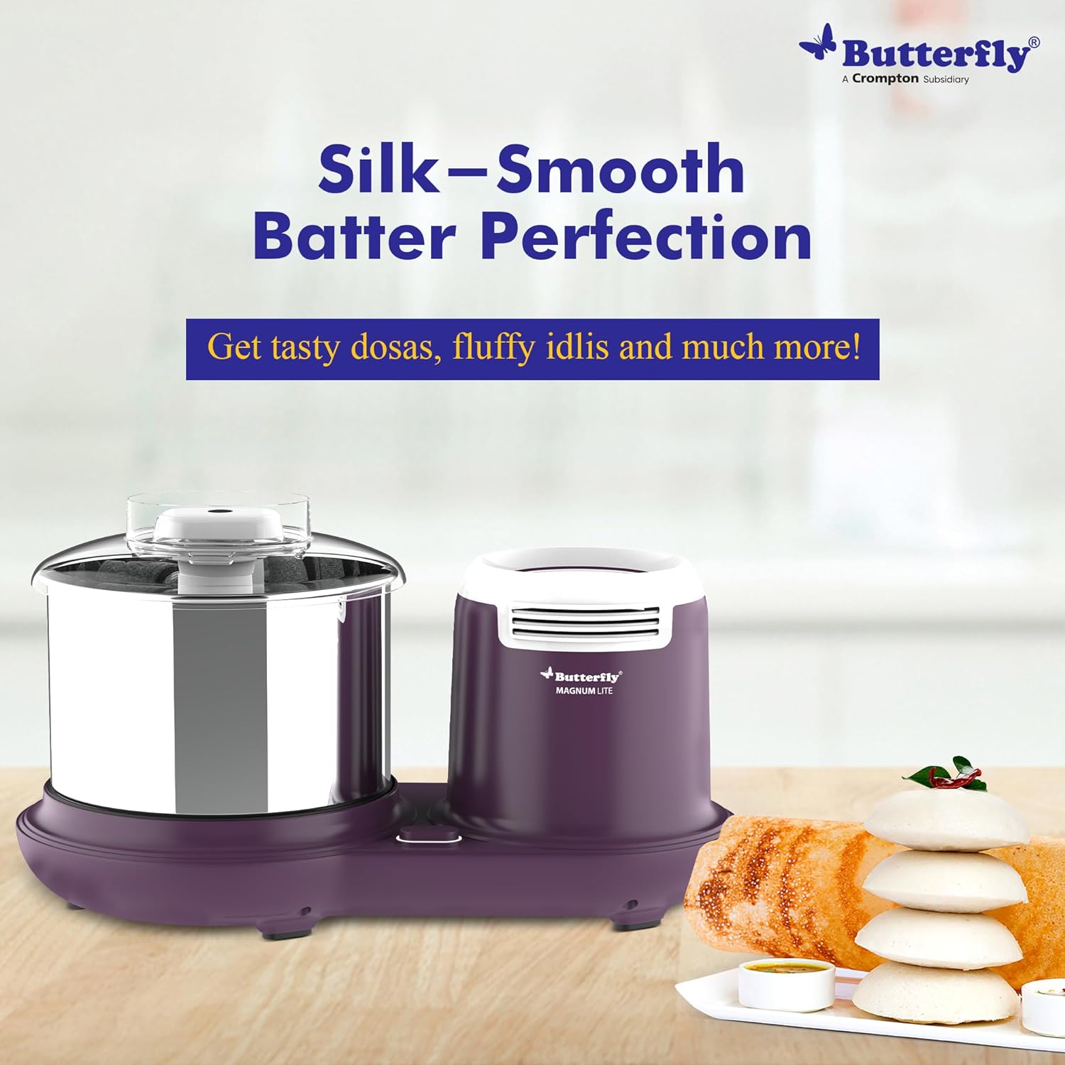 Butterfly Wet Grinder Magnum Lite 110-120 volts, 1.5 Litres, 230 watts (For use in USA and Canada only)
