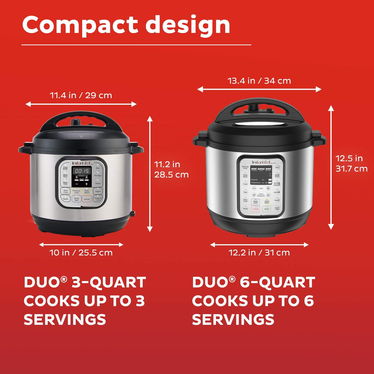 Instant Pot 3L 7-in-1 Electric Pressure Cooker – Stainless Steel Multi-Use Cooker for Rice, Slow Cooking, Steaming & More